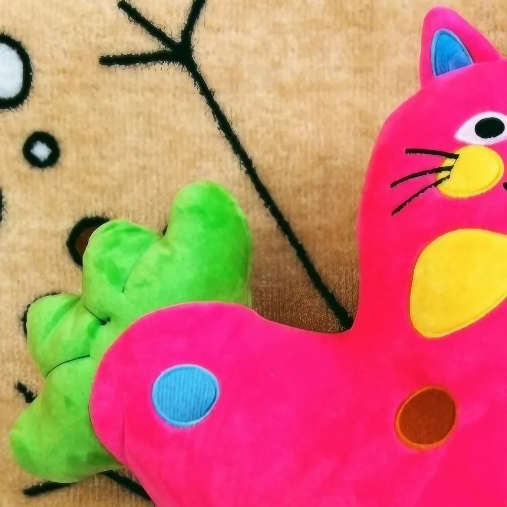 Kawaii Butterfly Cat Plush Cute Throw Pillow for Bed and Sofa in Black Crystal Velvet Kawaii Butterfly Cat Plush Cute Throw Pillow for Bed and Sofa in Black Crystal Velvet