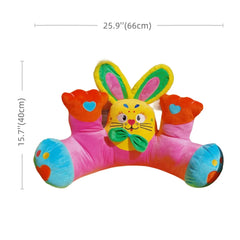 Cute Kawaii "Hug Me Bunny" Green Velvet Pillow for Bed and Sofa