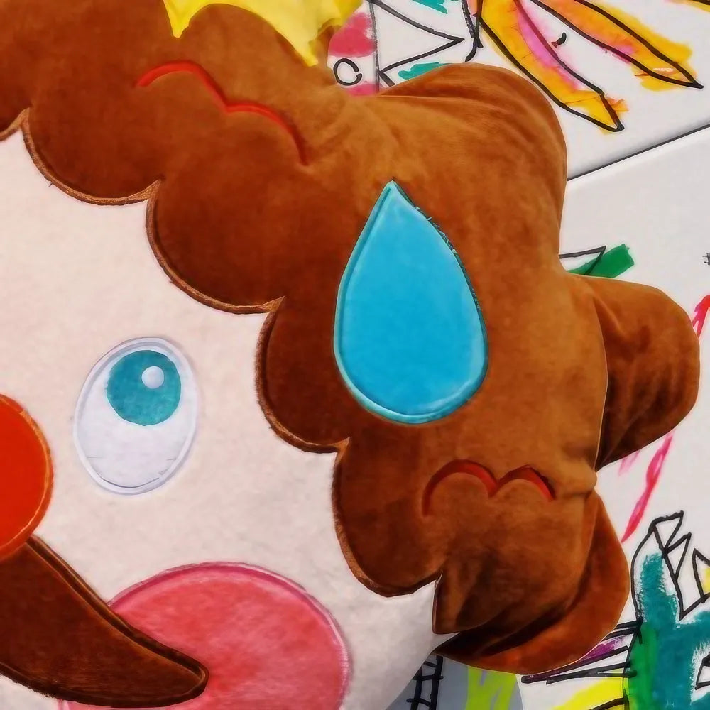 Cute Kawaii King-Themed Diamond Plush Head-Shaped Throw Pillow for Bed and Sofa Cute Kawaii King-Themed Diamond Plush Head-Shaped Throw Pillow for Bed and Sofa