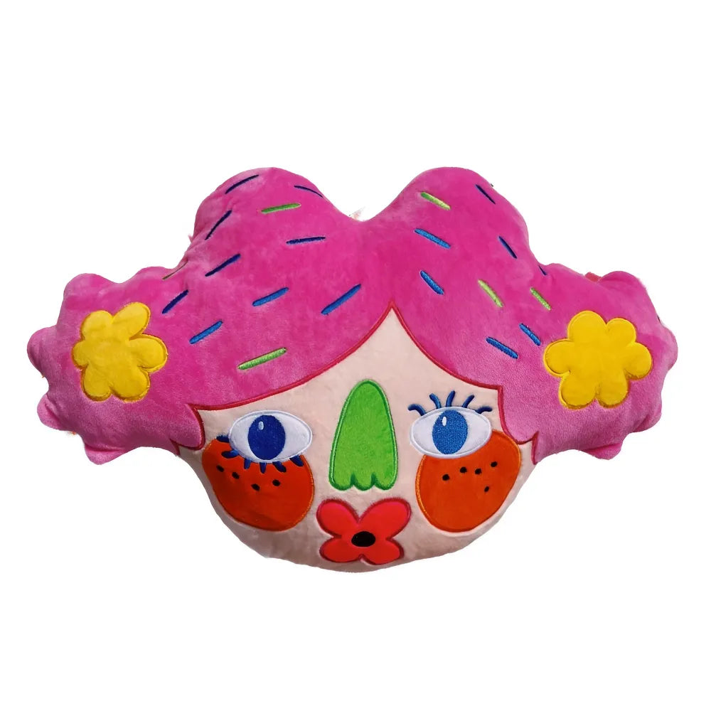 Cute Kawaii King-Themed Diamond Plush Head-Shaped Throw Pillow for Bed and Sofa Cute Kawaii King-Themed Diamond Plush Head-Shaped Throw Pillow for Bed and Sofa