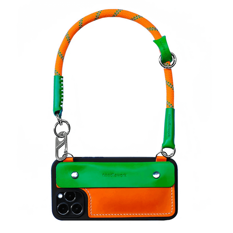Leather Phone Colorful Cases iPhone 15 14 13 12 With Crossbody Strap Card Holder