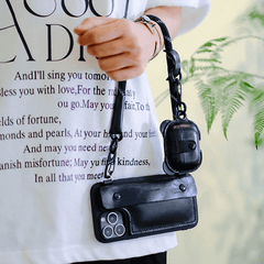 Leather Phone Colorful Cases iPhone 15 14 13 12 With Crossbody Strap Card Holder