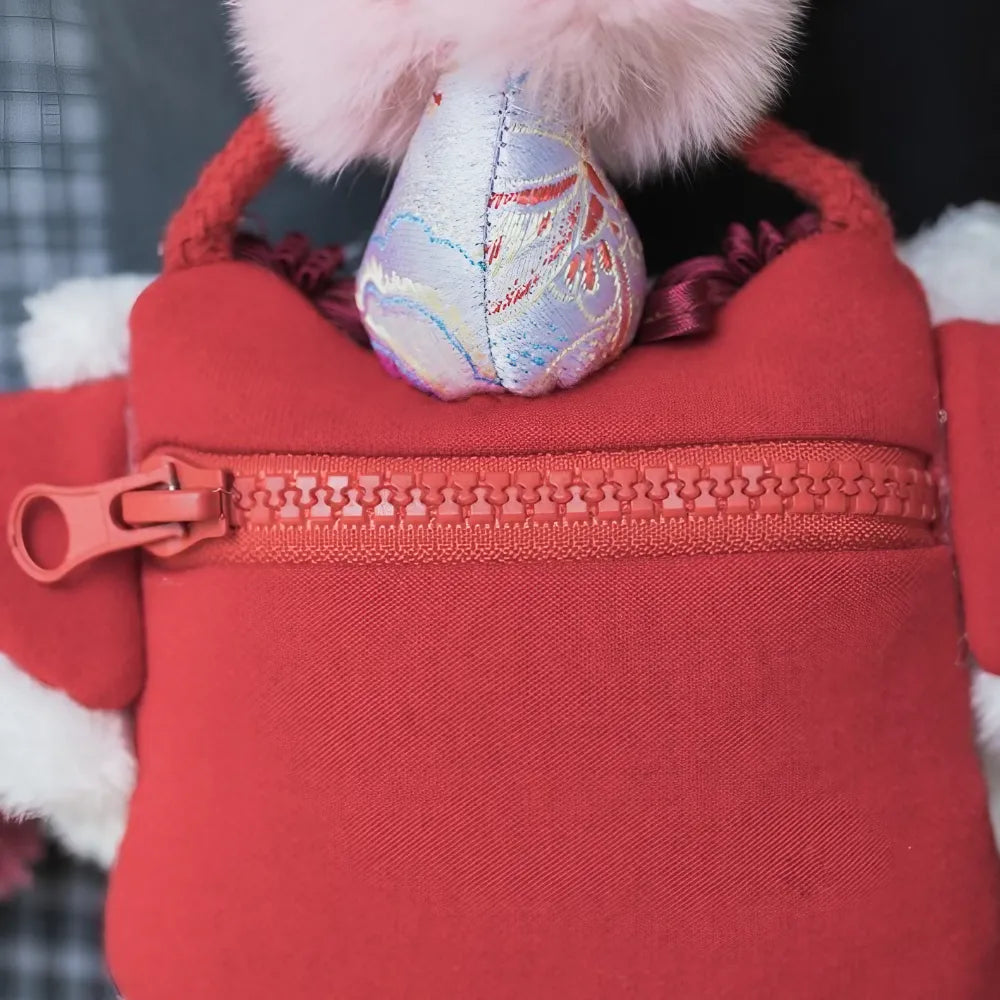 Mini Cotton Kawaii Crossbody Bag in Cute and Unique Lion Dance Style - Handmade Mini Cotton Kawaii Crossbody Bag in Cute and Unique Lion Dance Style - Handmade