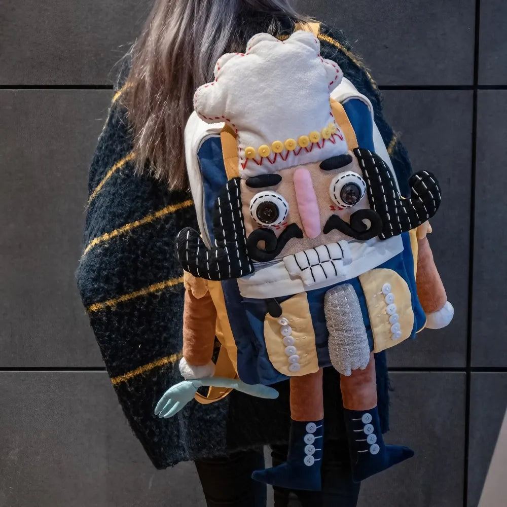 Nutcracker Chef Cute Personality Cotton Leisure Kawaii Backpack - Handmade Nutcracker Chef Cute Personality Cotton Leisure Kawaii Backpack - Handmade