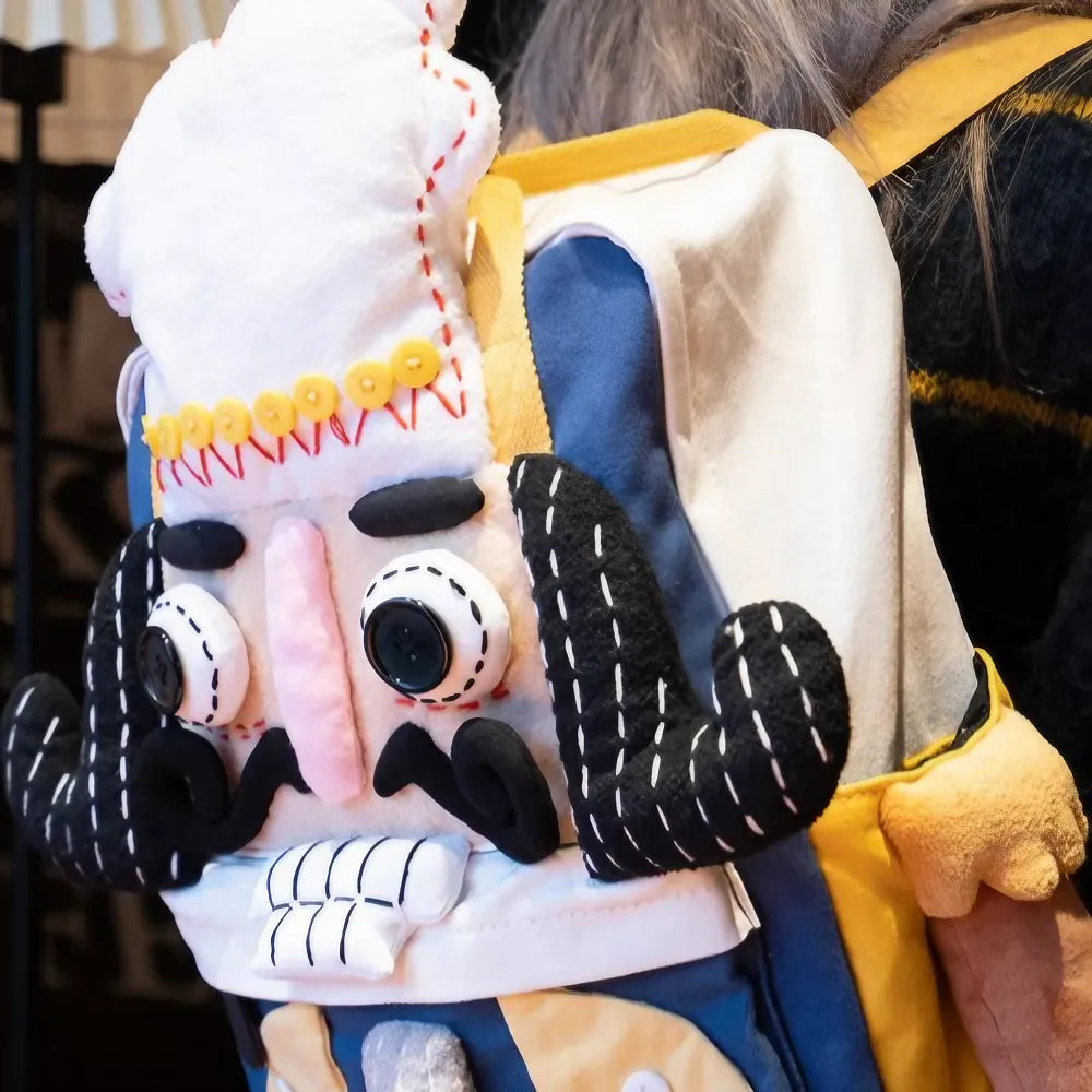 Nutcracker Chef Cute Personality Cotton Leisure Kawaii Backpack - Handmade Nutcracker Chef Cute Personality Cotton Leisure Kawaii Backpack - Handmade