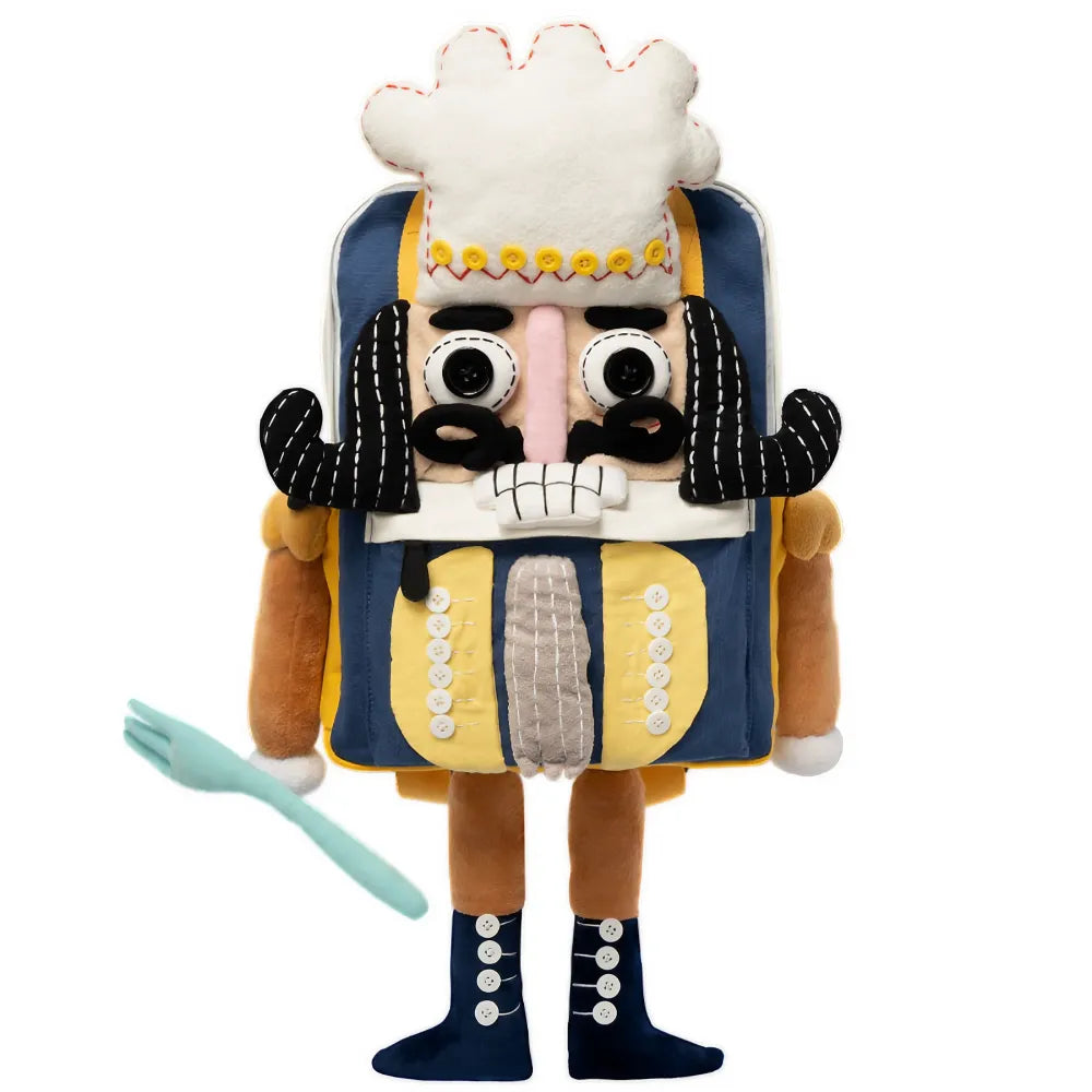 Nutcracker Chef Cute Personality Cotton Leisure Kawaii Backpack - Handmade
