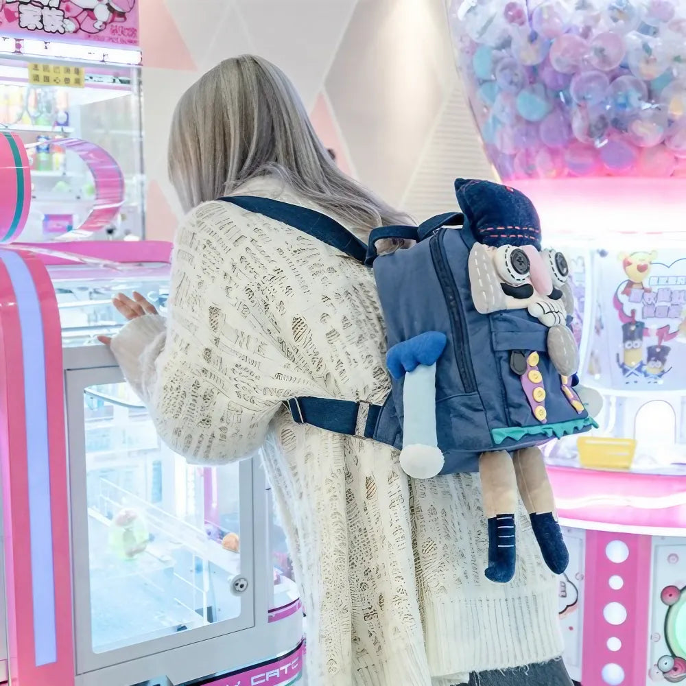 Cute Nutcracker Soldier Canvas Kawaii Backpack Casual and Personalized Style - Handmade Cute Nutcracker Soldier Canvas Kawaii Backpack Casual and Personalized Style - Handmade