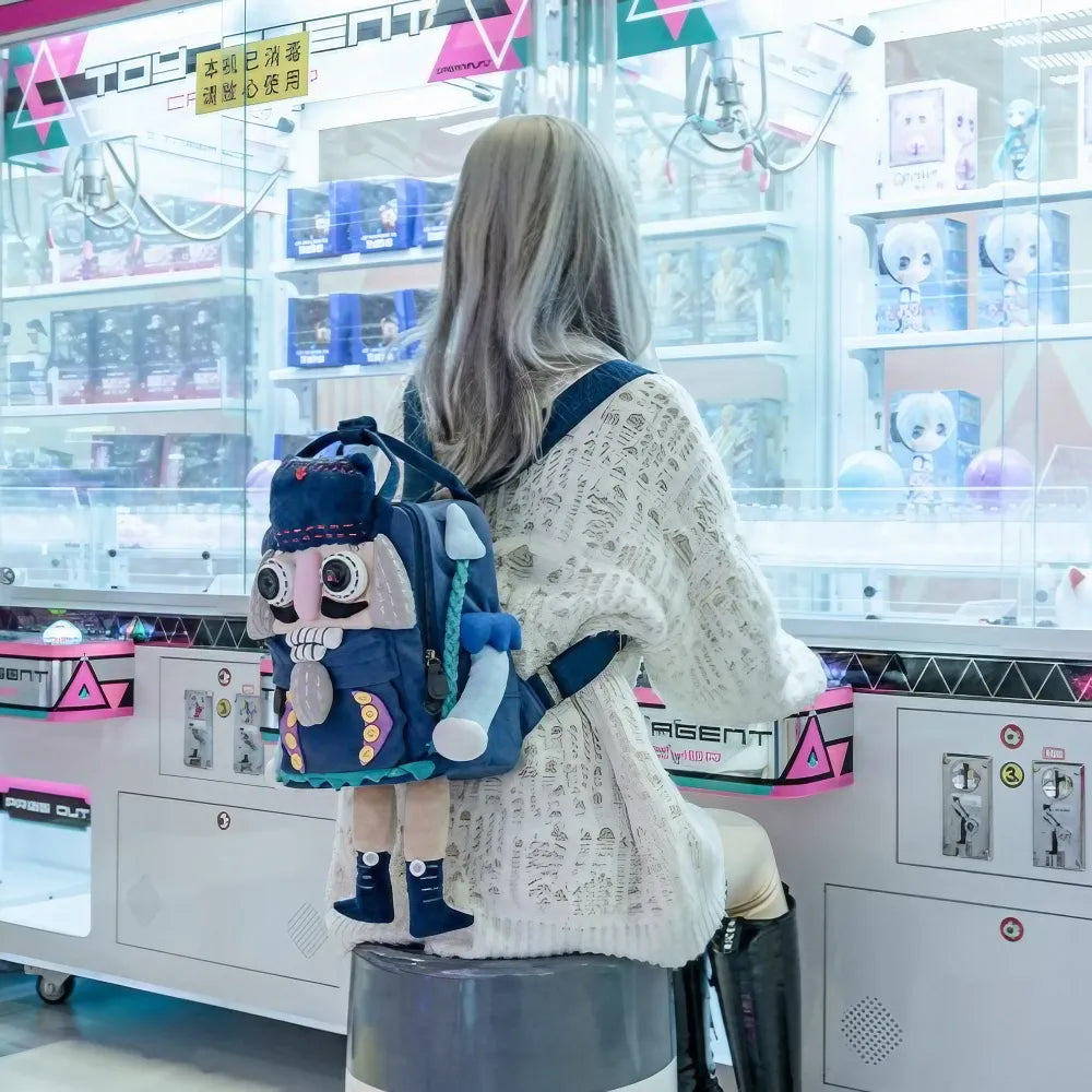 Cute Nutcracker Soldier Canvas Kawaii Backpack Casual and Personalized Style - Handmade Cute Nutcracker Soldier Canvas Kawaii Backpack Casual and Personalized Style - Handmade