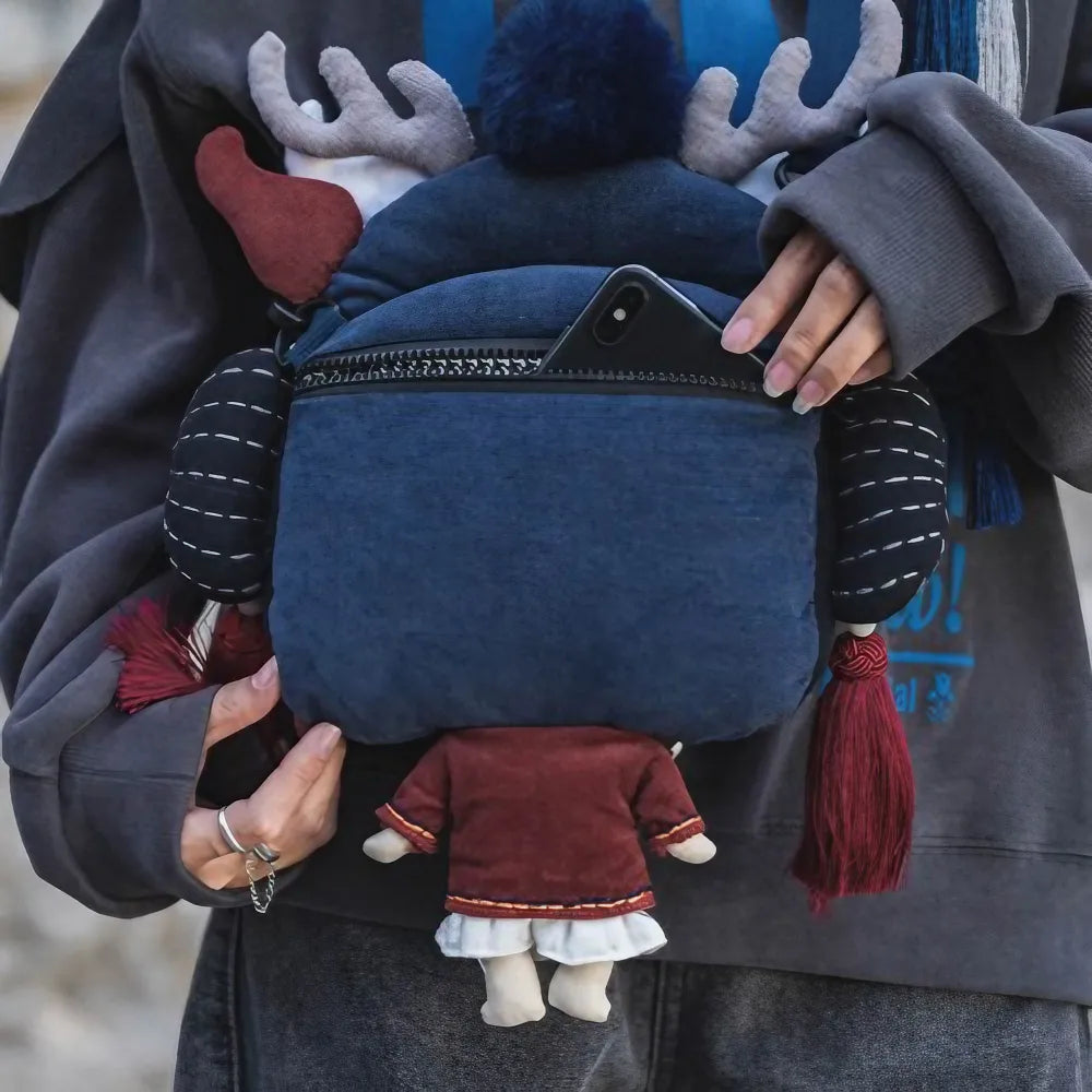 빨간 코튼 귀여운 크로스바디 백, 춤추는 용 모자 디자인 소녀용 귀엽고 캐주얼한 휴대폰 파우치 빨간 코튼 귀여운 크로스바디 백, 춤추는 용 모자 디자인 소녀용 귀엽고 캐주얼한 휴대폰 파우치