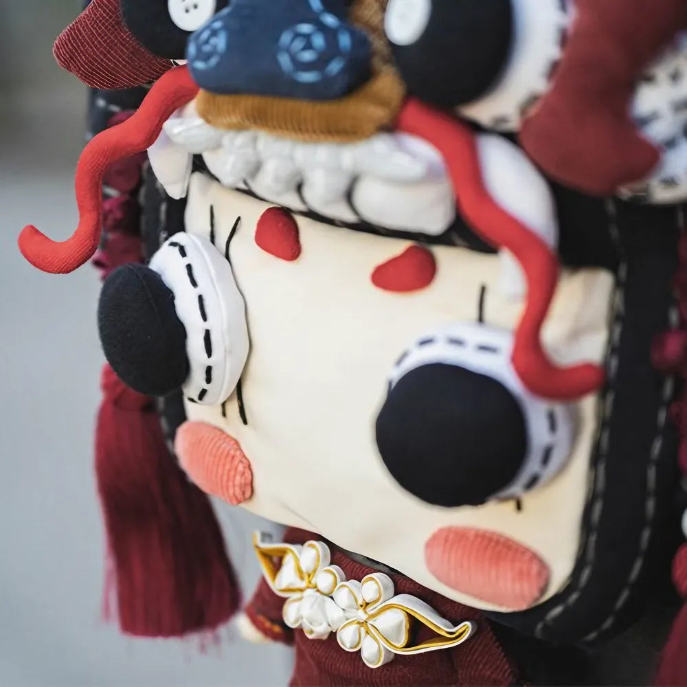 빨간 코튼 귀여운 크로스바디 백, 춤추는 용 모자 디자인 소녀용 귀엽고 캐주얼한 휴대폰 파우치 빨간 코튼 귀여운 크로스바디 백, 춤추는 용 모자 디자인 소녀용 귀엽고 캐주얼한 휴대폰 파우치