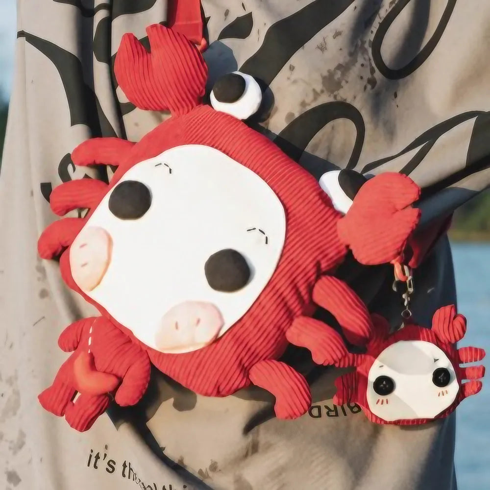 Red Cute Cancer Zodiac Kawaii Crossbody Bag - Cotton Casual Phone Bag Red Cute Cancer Zodiac Kawaii Crossbody Bag - Cotton Casual Phone Bag