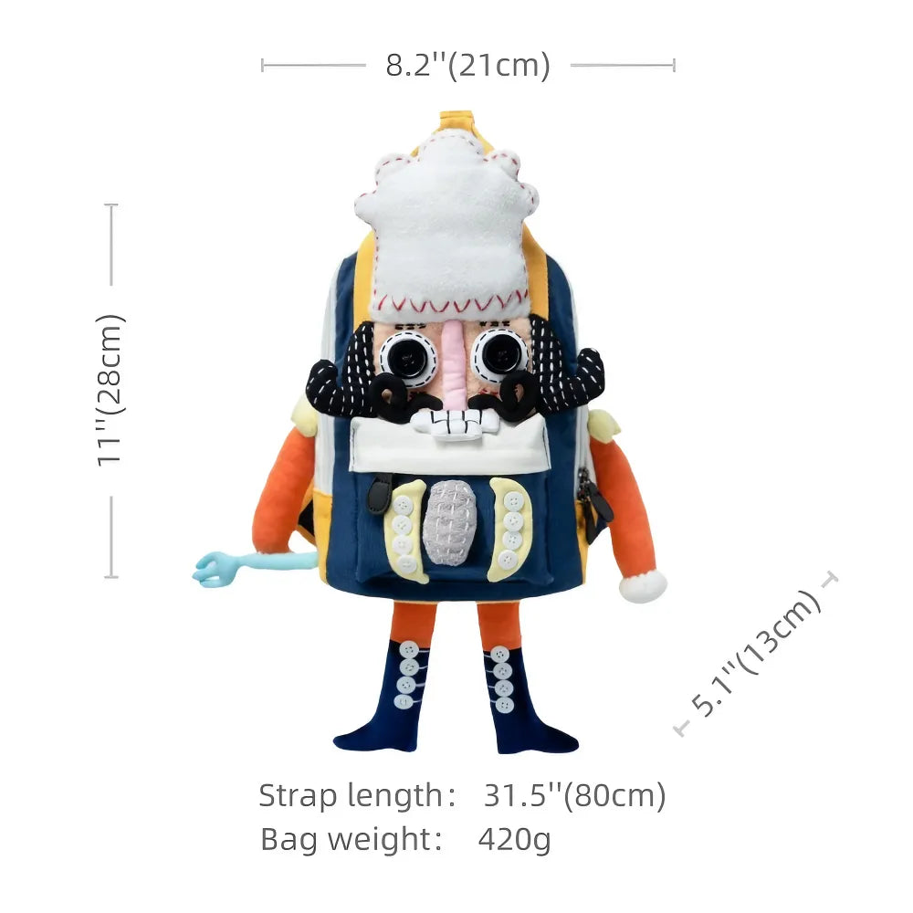 Cute Nutcracker Chef Personality Cotton Leisure Kawaii Backpack - Handmade Cute Nutcracker Chef Personality Cotton Leisure Kawaii Backpack - Handmade