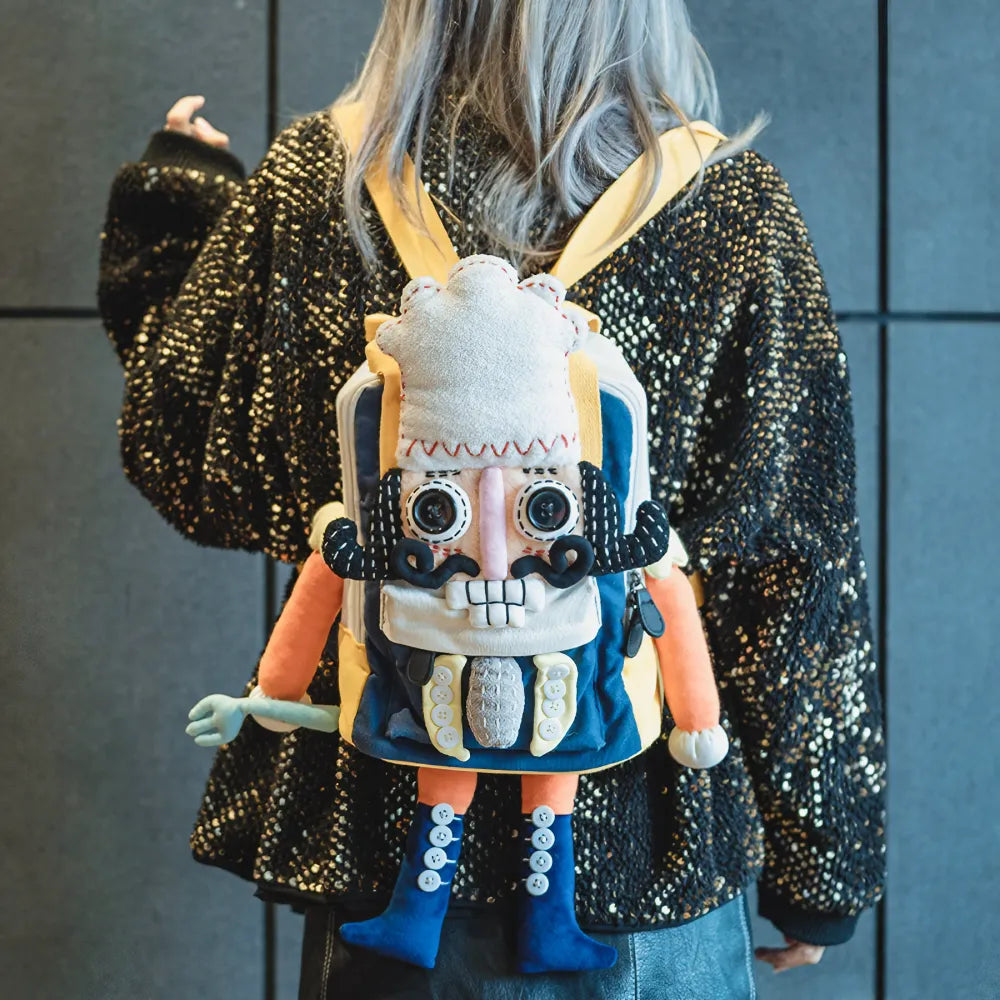 Cute Nutcracker Chef Personality Cotton Leisure Kawaii Backpack - Handmade Cute Nutcracker Chef Personality Cotton Leisure Kawaii Backpack - Handmade
