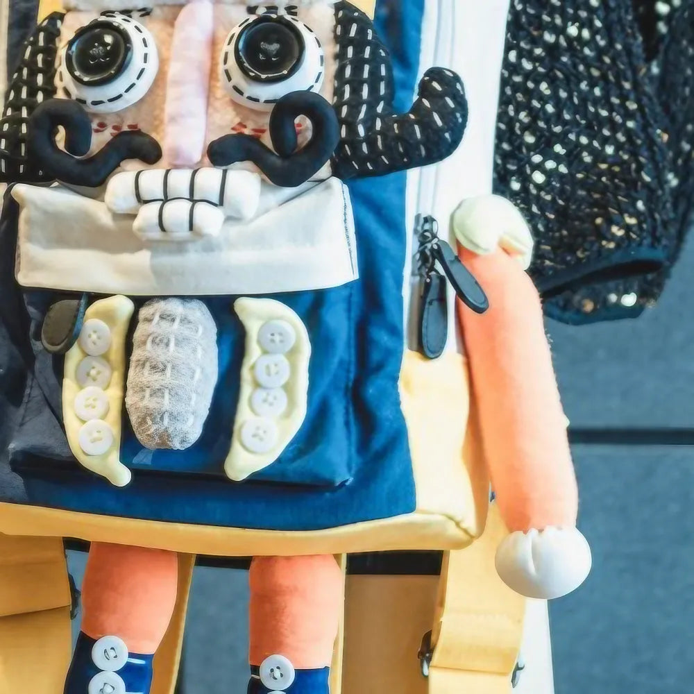 Cute Nutcracker Chef Personality Cotton Leisure Kawaii Backpack - Handmade Cute Nutcracker Chef Personality Cotton Leisure Kawaii Backpack - Handmade