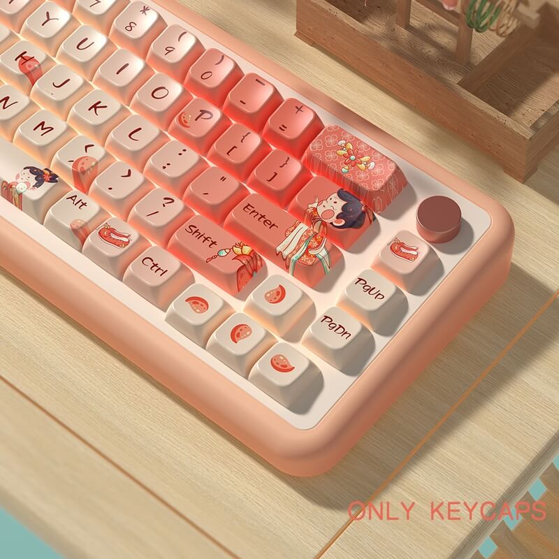 138-Key MDA & Cherry Profile PBT Keycap Set - Tang Dynasty Beauty Theme