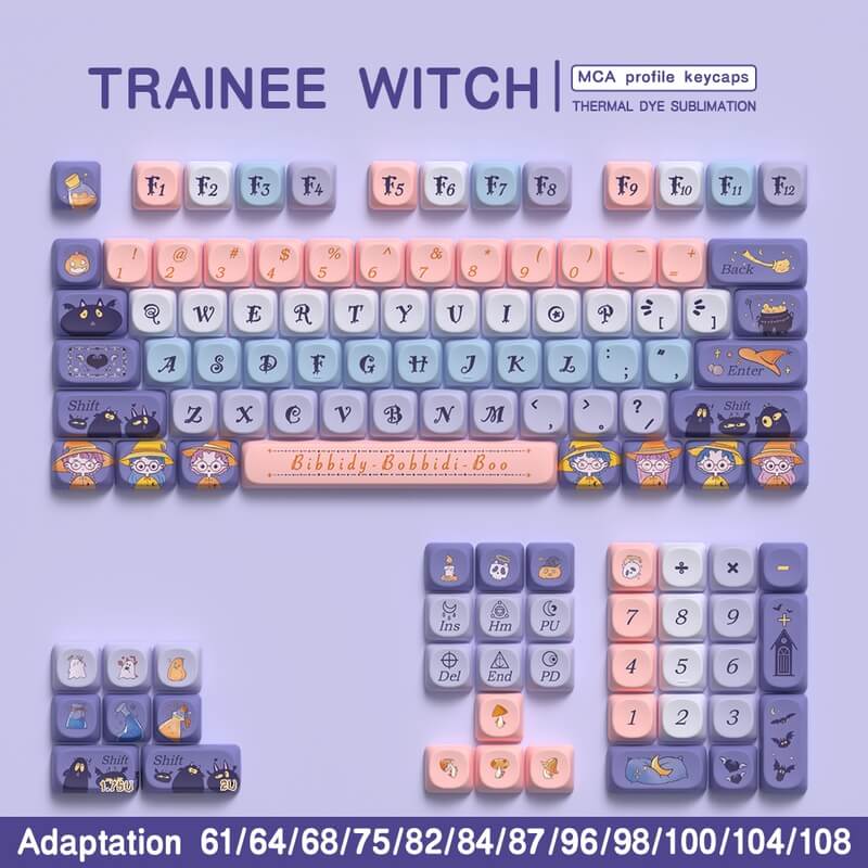 112-Key MCA Profile Keycap Set - Trainee Witch Theme
