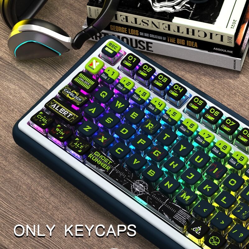 122-Key MSA Profile Keycap Set - Shine Through - Ghost Walker Theme
