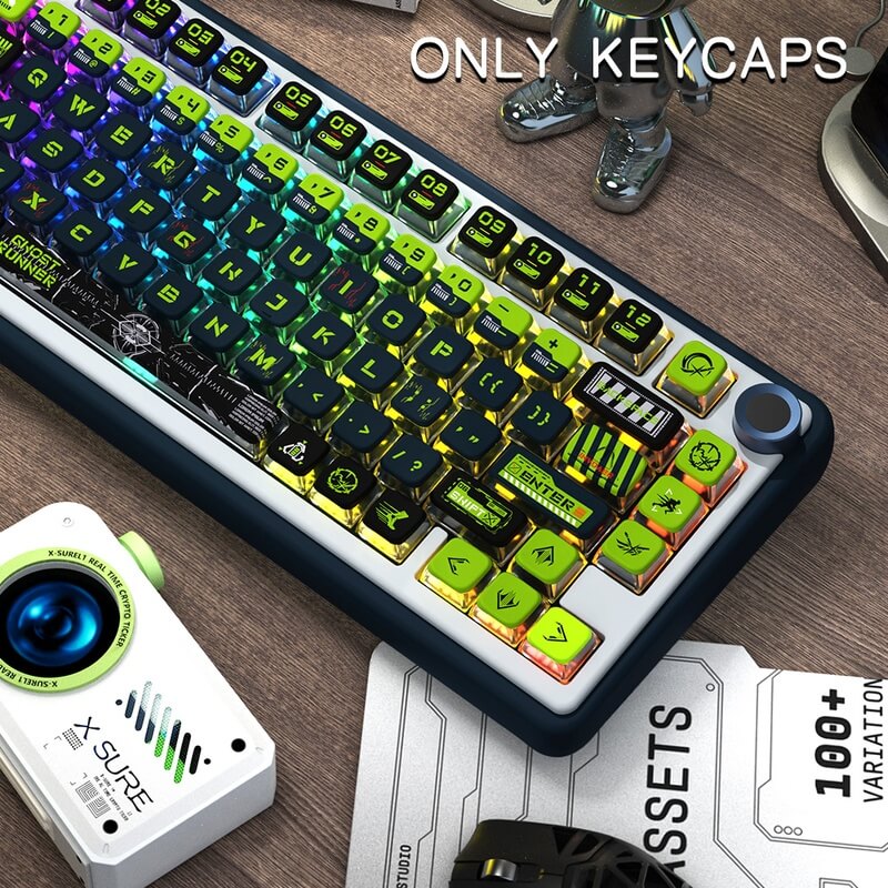 122-Key MSA Profile Keycap Set - Shine Through - Ghost Walker Theme