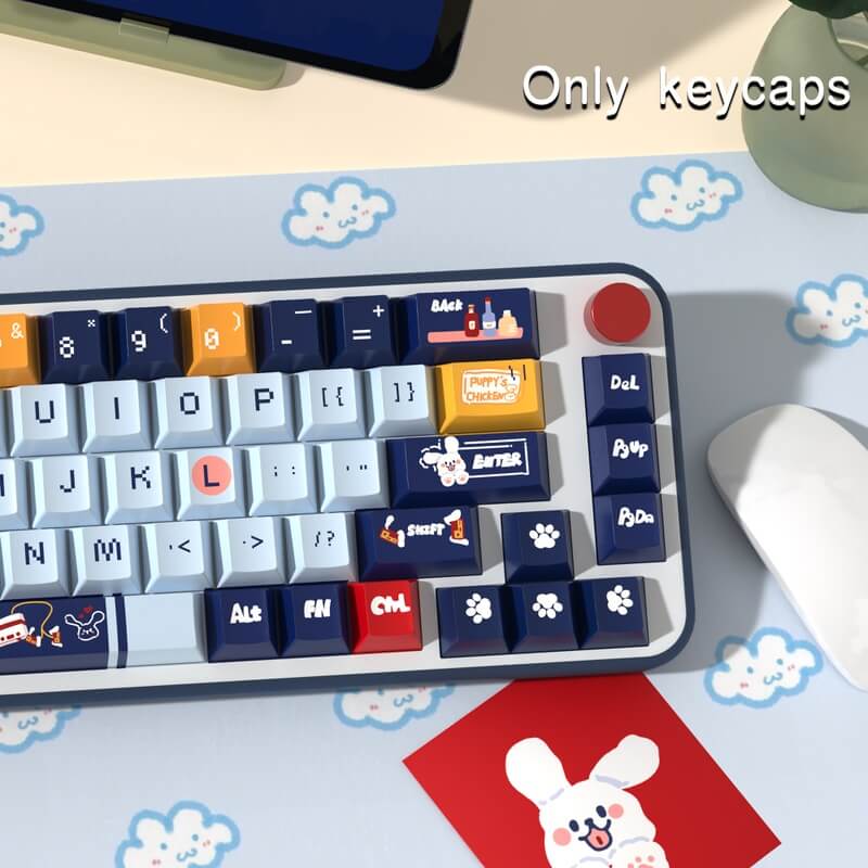 138-Key Cherry Profile Keycap Set - Puppies Theme