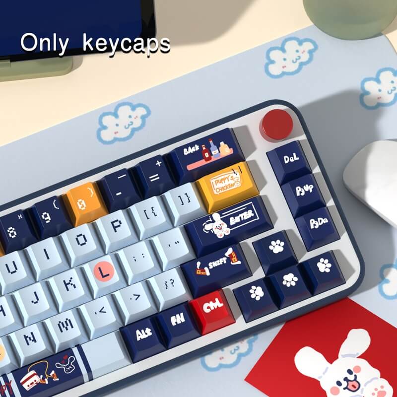 138-Key Cherry Profile Keycap Set - Puppies Theme