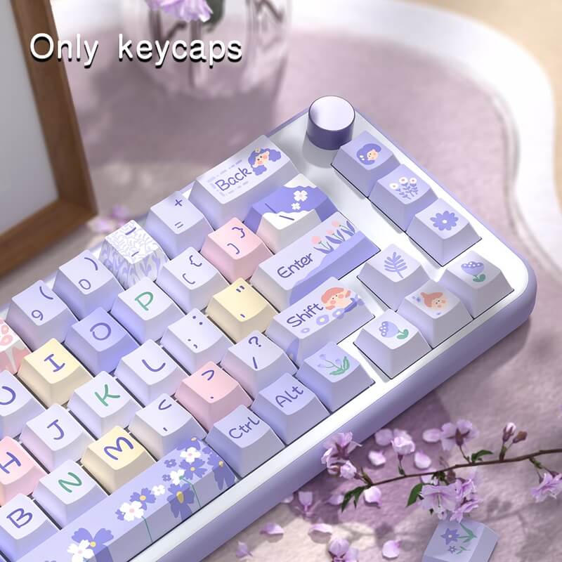 138-Key MDA Profile Keycap Set - Flower Girl Theme