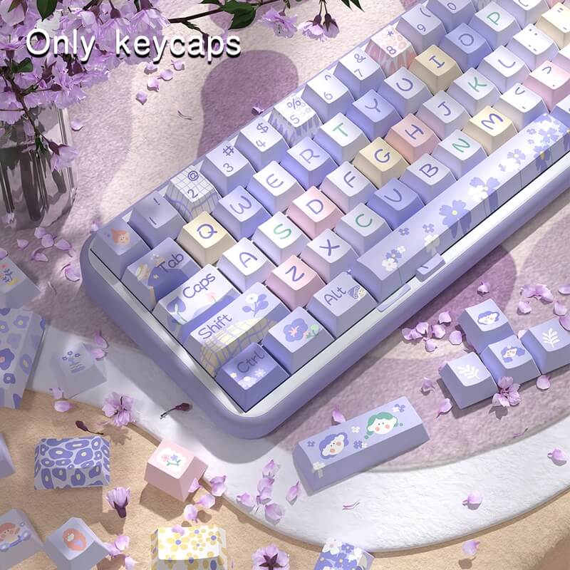 138-Key MDA Profile Keycap Set - Flower Girl Theme