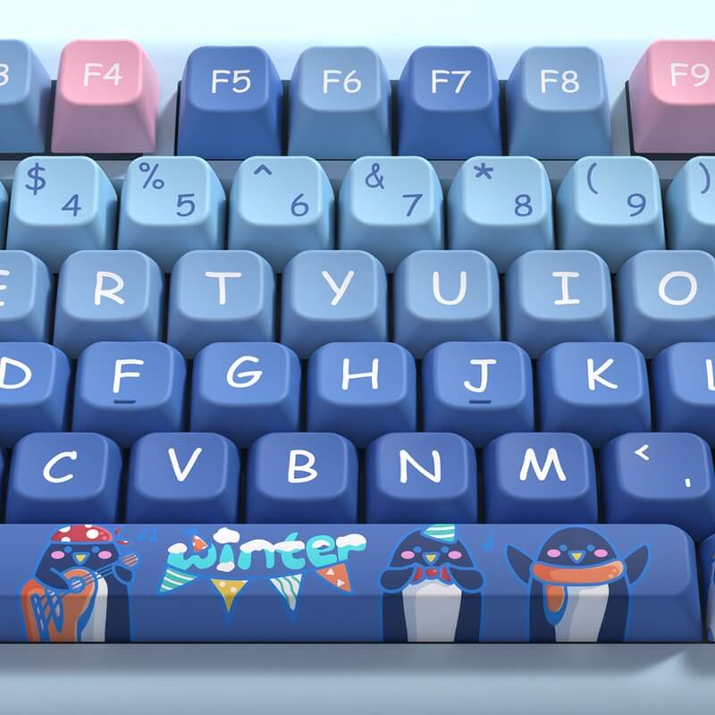 138-Key MDA Profile Keycap Set - Penguins And Winter Theme