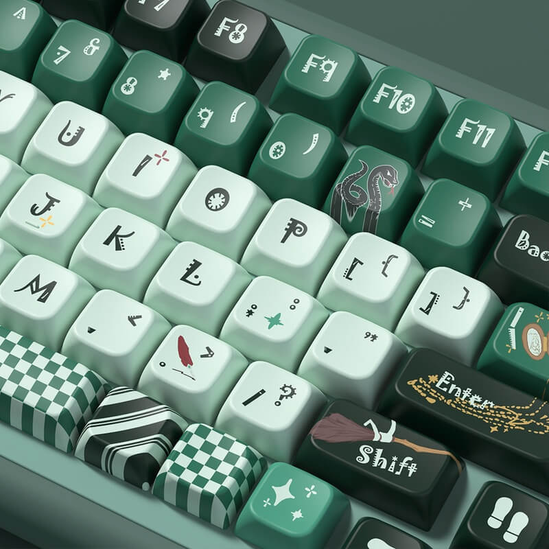 138-Key MDA Profile Keycap Set - Slytherin Theme