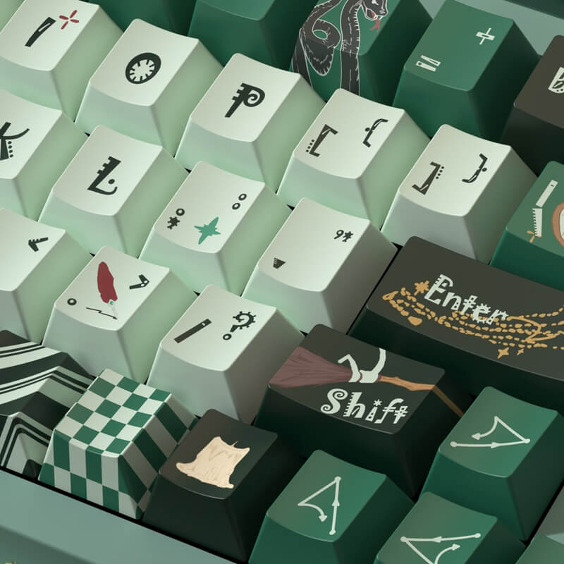 138-Key MDA Profile Keycap Set - Slytherin Theme