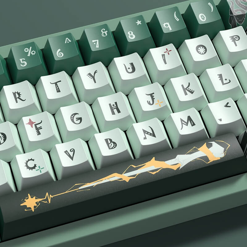 138-Key MDA Profile Keycap Set - Slytherin Theme