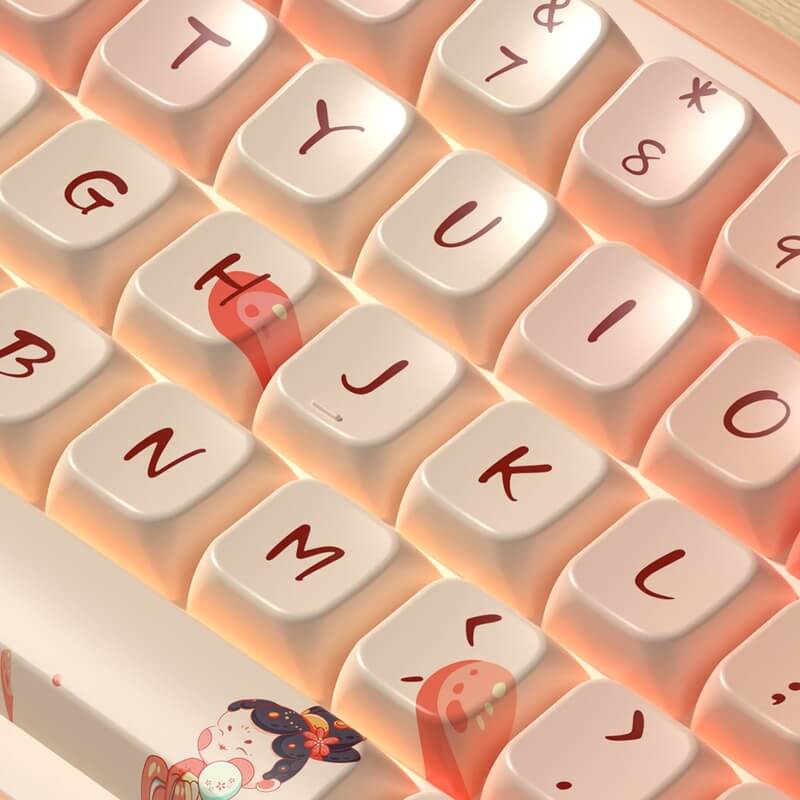 138-Key MDA & Cherry Profile PBT Keycap Set - Tang Dynasty Beauty Theme