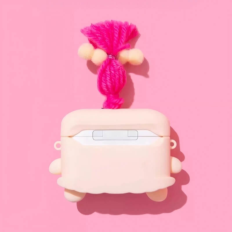 3″ Cute Funny Bikini Sausage Lips AirPods Case - Pink Silicone