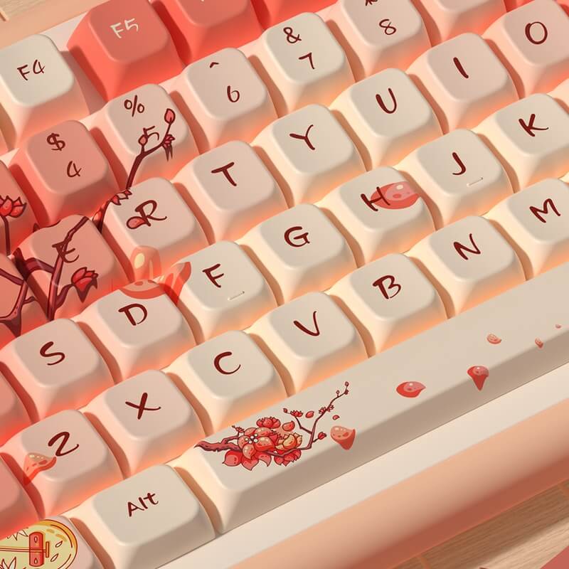 138-Key MDA & Cherry Profile PBT Keycap Set - Tang Dynasty Beauty Theme