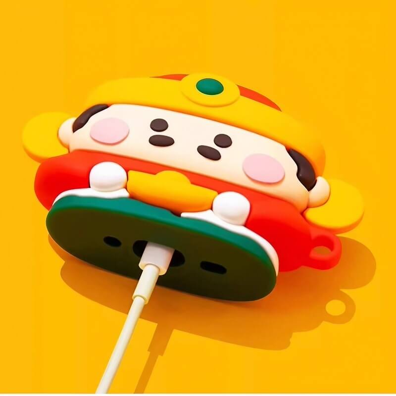 5″ Red Silicone AirPods Case - God of Wealth Theme