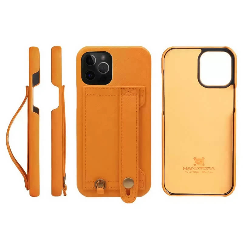 6.7″ iPhone 14 Pro Max Leather Case with Phone Grip and Wallet Dark Blue