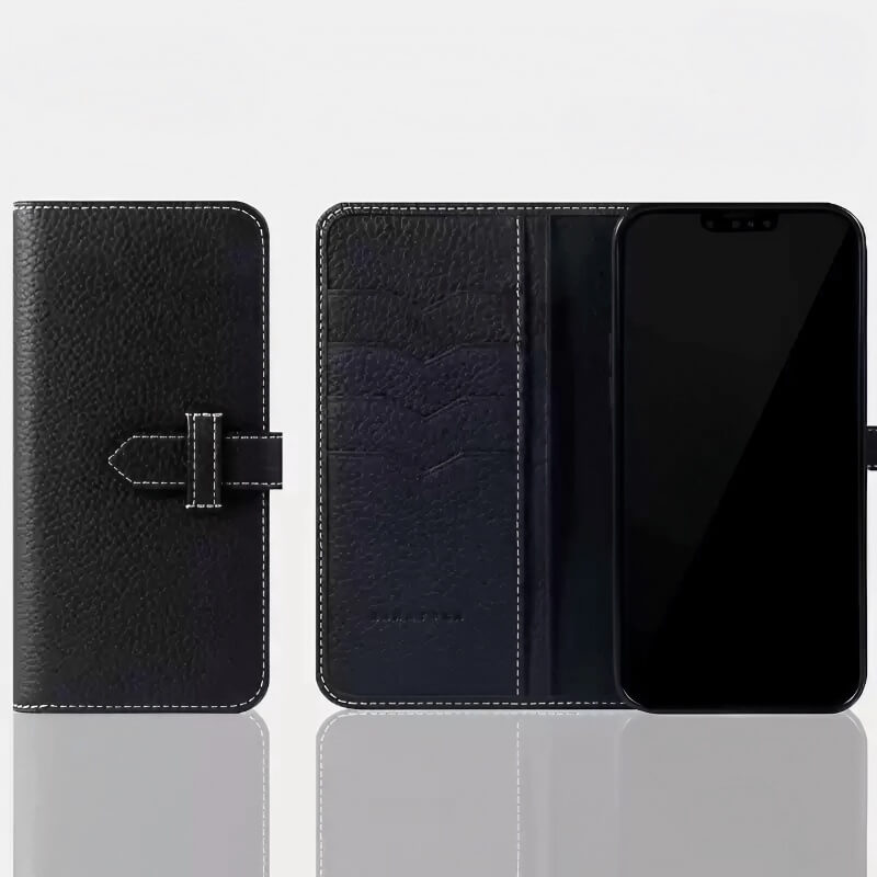 6.7″ iPhone 16 15 14 13 Pro Max Leather Flip Case with Lanyard