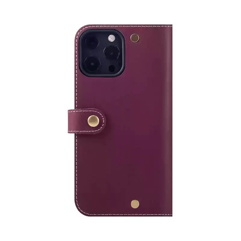 6.7″ iPhone 16 Pro Max 15 14 13 Leather Wallet Flip Case Red