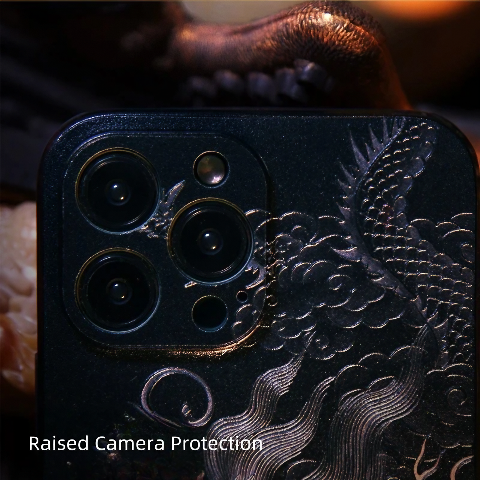 6.7″ iPhone 16 Pro Max Dark Dragon Art Cover - Textured TPU