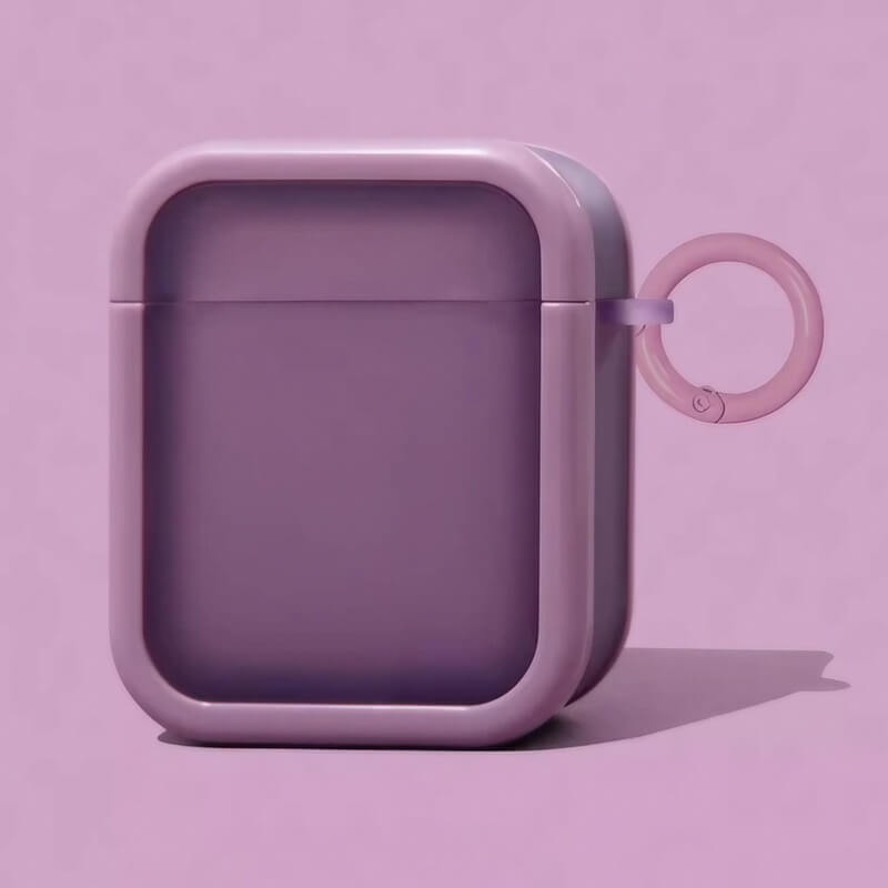 6″ Matte Purple Silicone AirPods Case - Minimalist, Cute Style