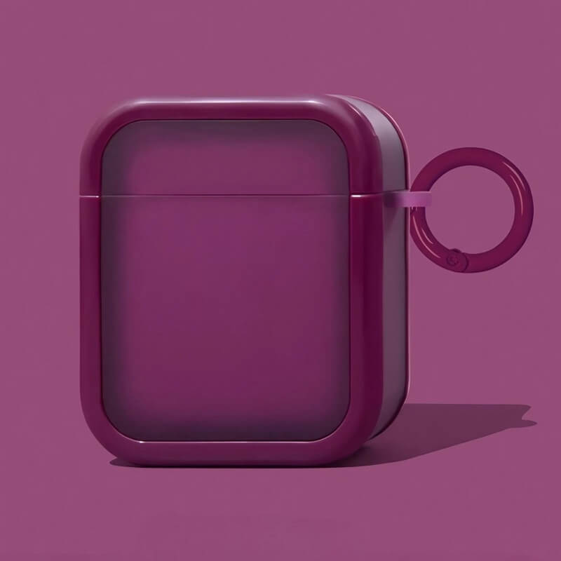 6″ Matte Purple Silicone AirPods Case - Minimalist, Cute Style