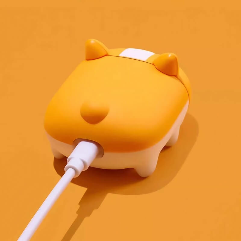 Brown Shiba Inu Theme 3″ Silicone AirPods Case - Cute Funny