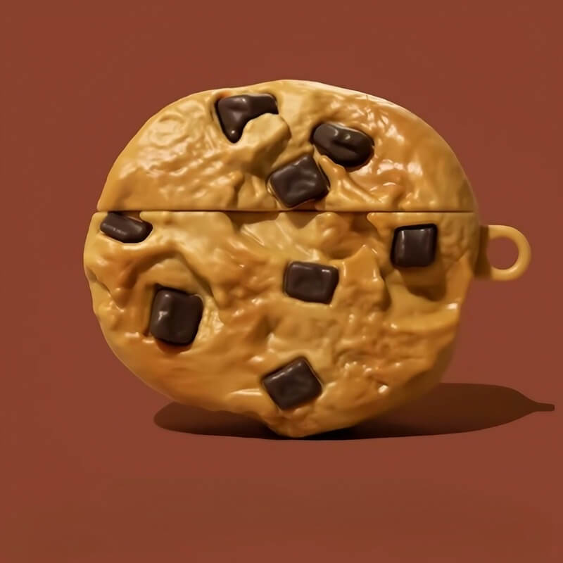 Brown Silicone AirPods Case 6″ - Chocolate Cookies Cute Funny Theme