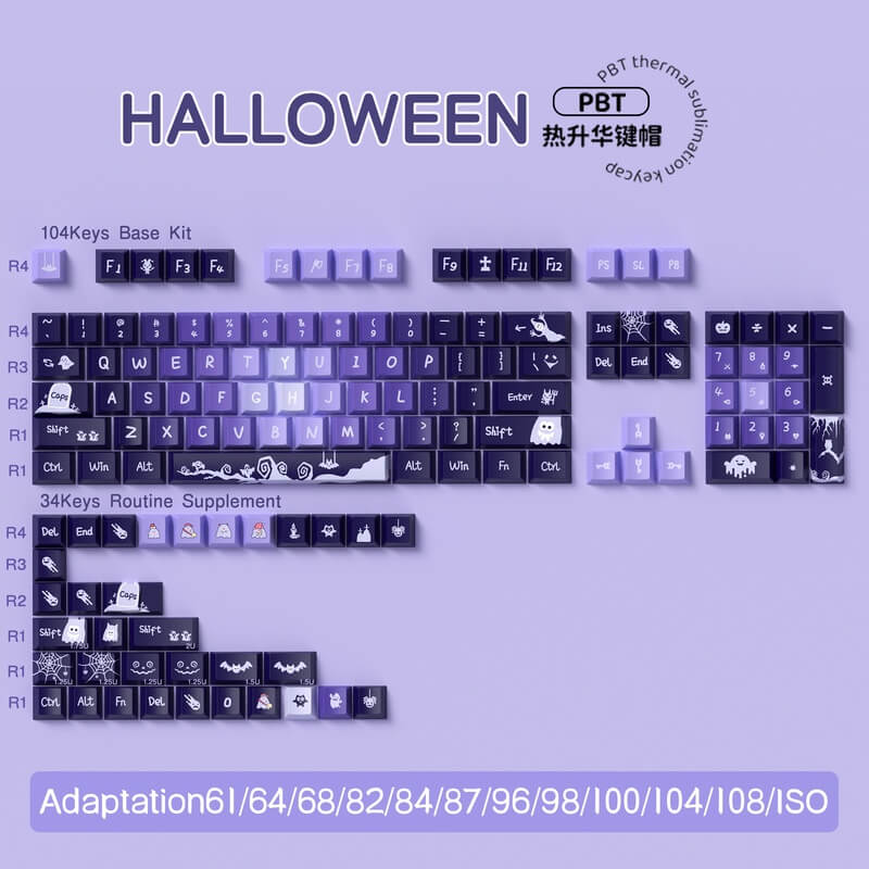 Cherry Profile 138-Key Halloween Themed Keycap Set