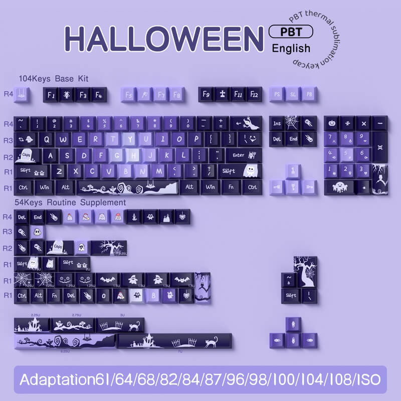 Cherry Profile 138-Key Halloween Themed Keycap Set