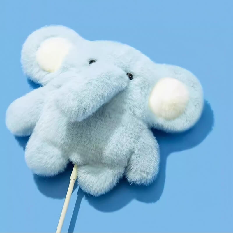 Cute Elephant 3″ AirPods Case in Plush Light Blue