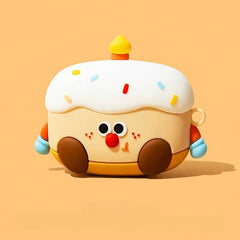 Cute Funny 3″ Silicone AirPods Case - Birthday Cake, Khaki