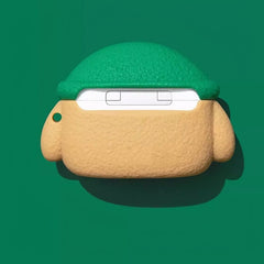 Cute Funny Dog Theme AirPods Case 3″ - Silicone Green