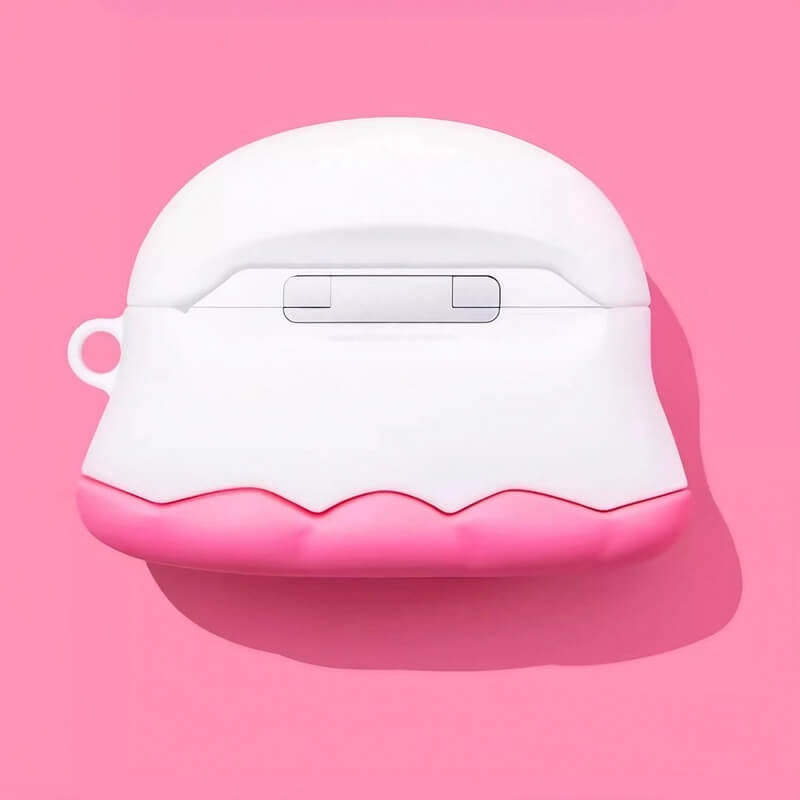 Cute & Funny Buddha Themed AirPods Case - Pink Silicone - 3″