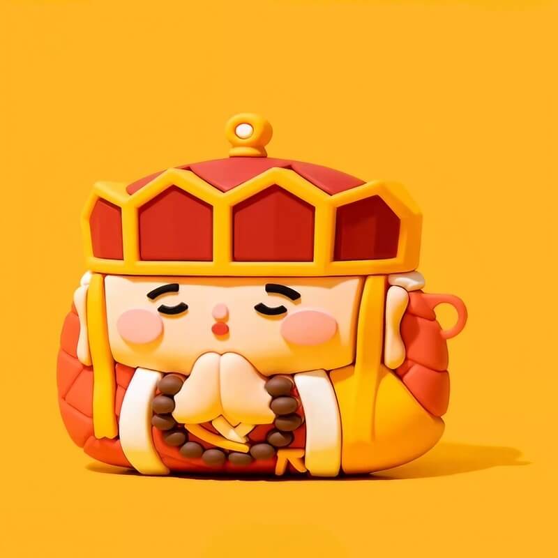 Cute & Funny Yellow Silicone AirPods Case - Monkey King Theme