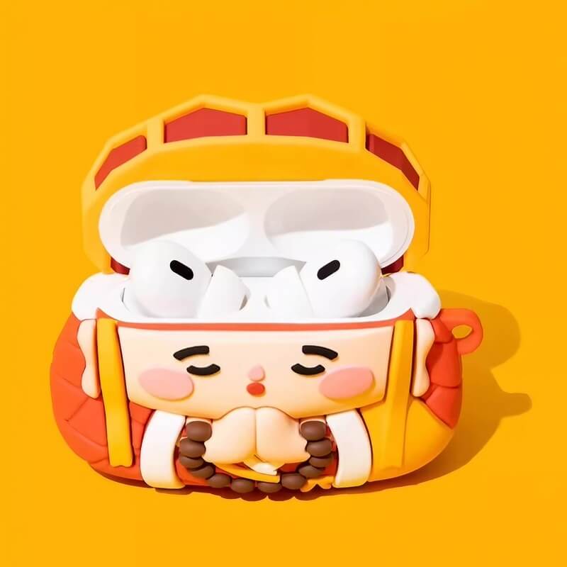 Cute & Funny Yellow Silicone AirPods Case - Monkey King Theme